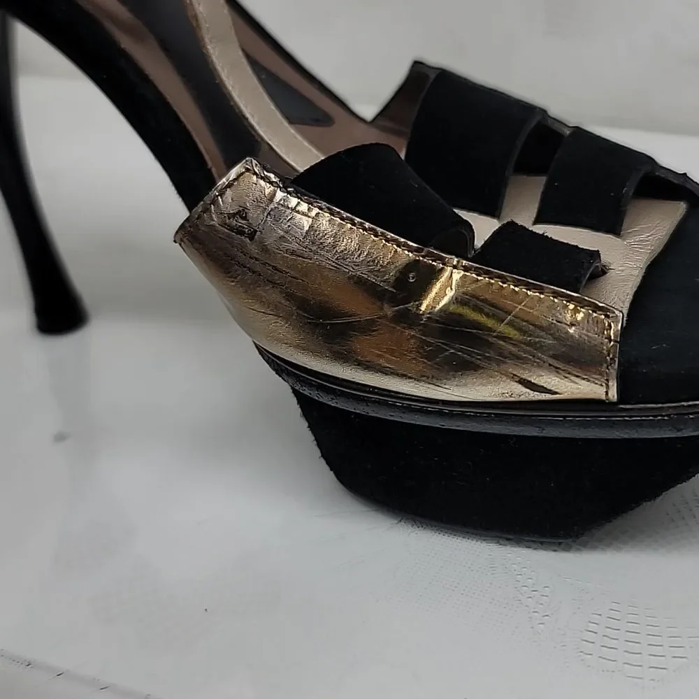 Marni Suede T-Strap Sandals Size 37